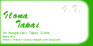 ilona tapai business card