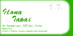 ilona tapai business card